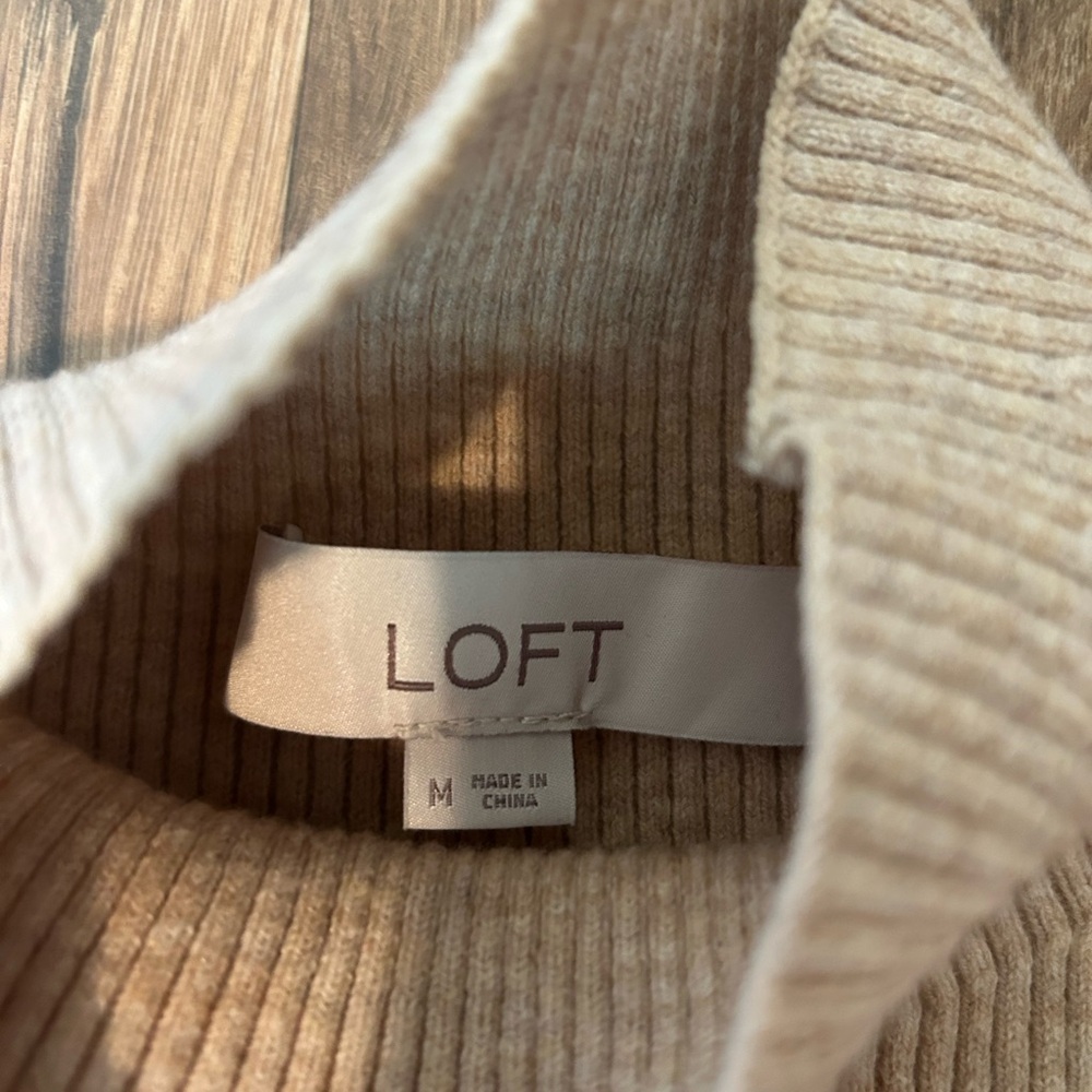 LOFT Beige Long Sleeve Dress - Picture 6 of 6